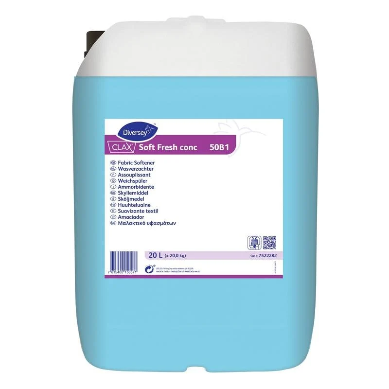 Clax morbido fresco Conc 50b1, ammorbidimento in tessuto concentrato con profumo fresco | Contenitore (20 L)