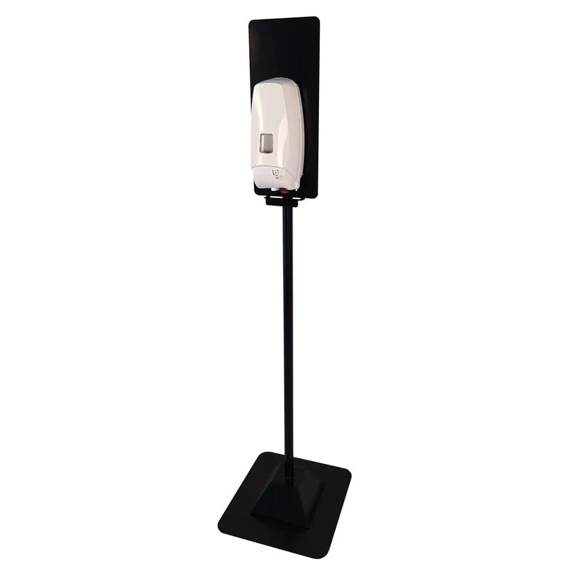 Stand Pillar Universal Schwarz, pilastro del metallo principalmente per donatori senza contatto (intellica, QTS) | Pacchetto (1 pezzo)