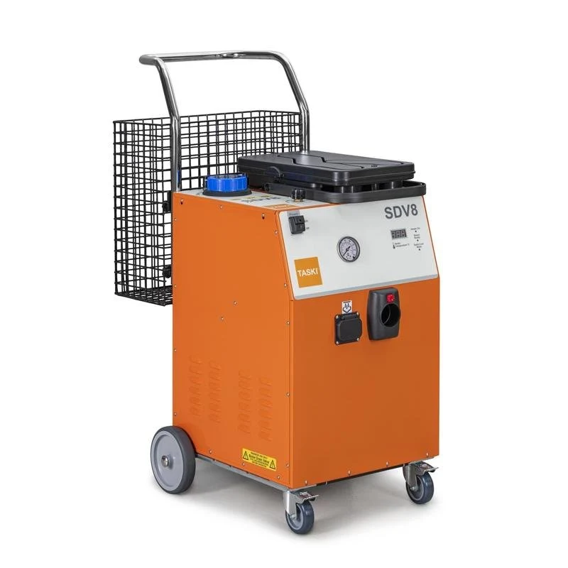 Taski Steam SDV8, detergente a vapore con pressione del vapore a 8 bar, aspirazione integrata e attacco agente di pulizia. | Pacchetto (1 pezzo)