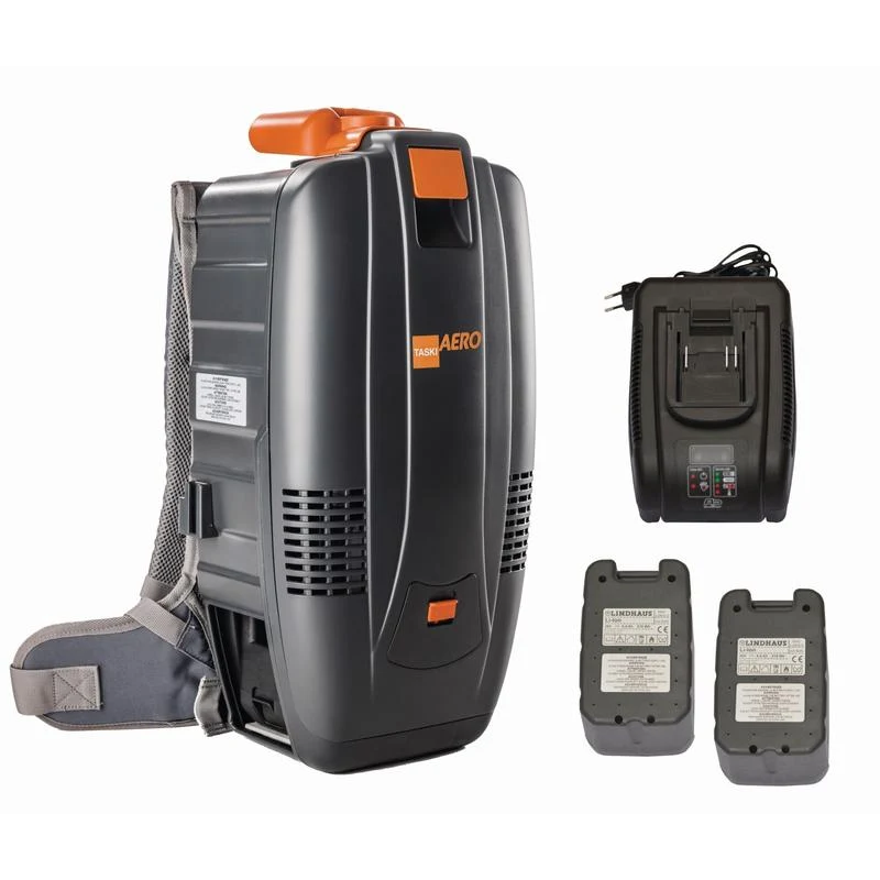 Kit starter Li-ion Taski aero BP, vuoto a zaino ultra luce con tecnologia agli ioni di litio tra cui caricabatterie e batteria 2x | Pacchetto (1 pezzo)