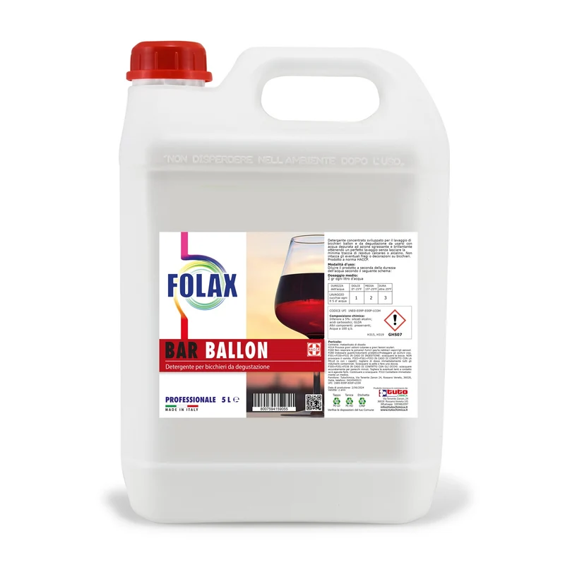 Folax bar ballon detergente per bicchieri da degustazione