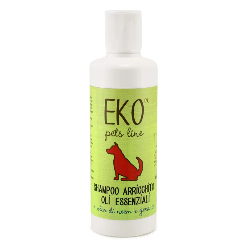 Eko shampoo arricchito con oli essenziali sgraditi agli insetti