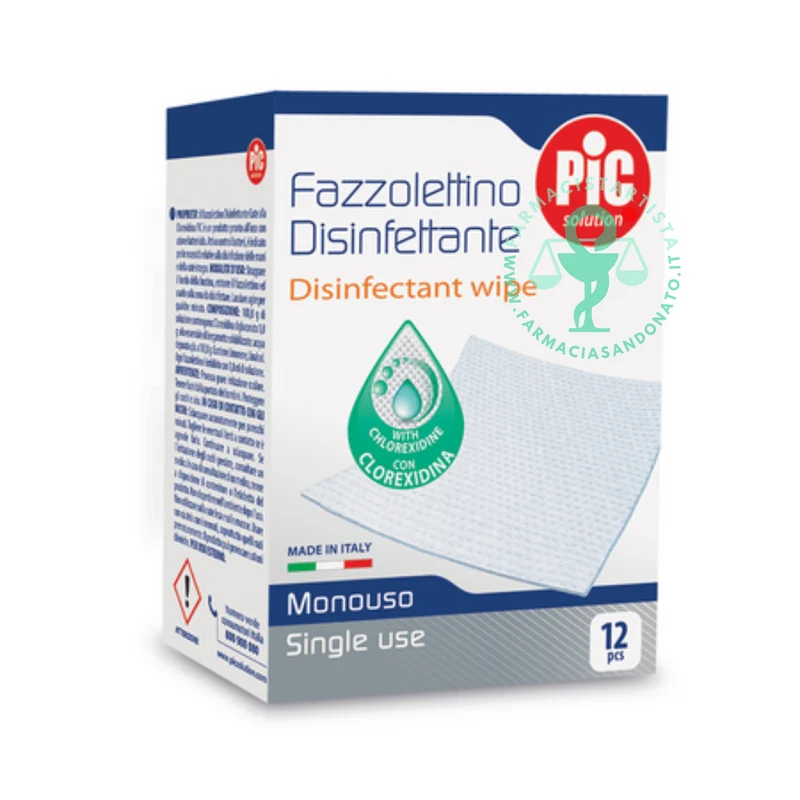 Pikdare Pic Solution Fazzolettini Disinfettanti 12 Pezzi