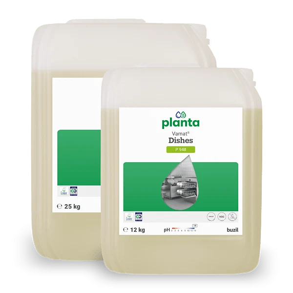 Vamat® Dishes P948 Detergente liquido ecologico per vetri e stoviglie, alcalino