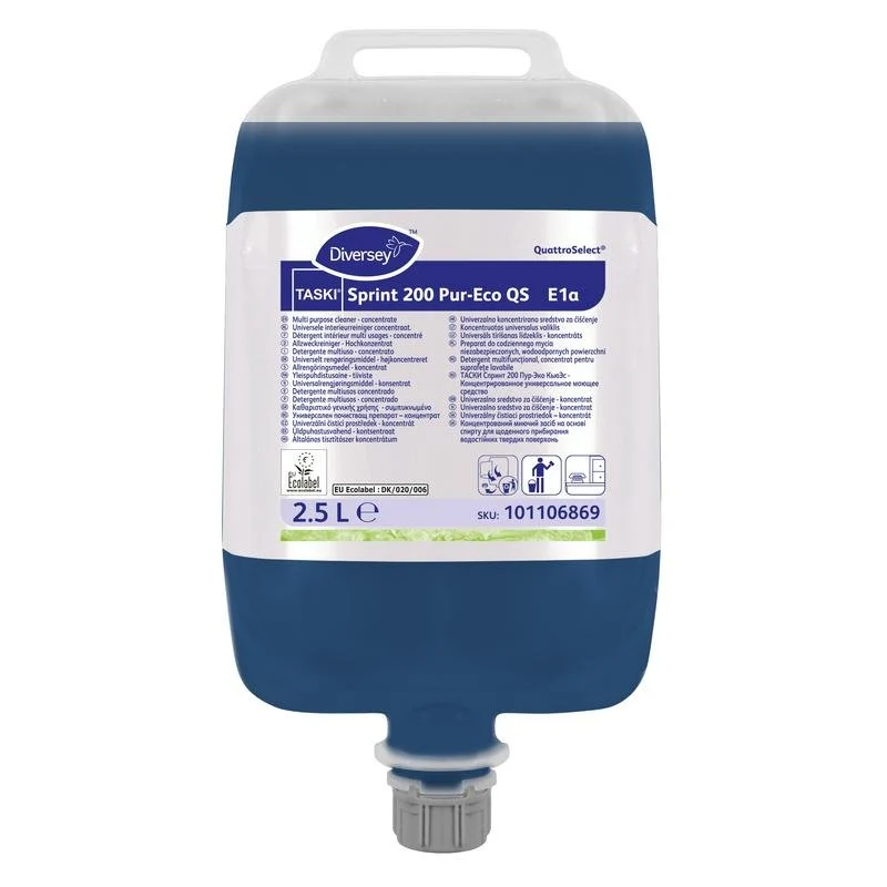Taski Sprint 200 PUR-ECO, pulitore di superficie neutro, senza strisce, certificazione ambientale UE