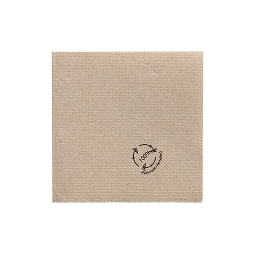 PAPSTAR Tovaglioli 1/4 piega, 20x20 cm naturali, in carta riciclata | Scatola distributore (100 pezzi)
