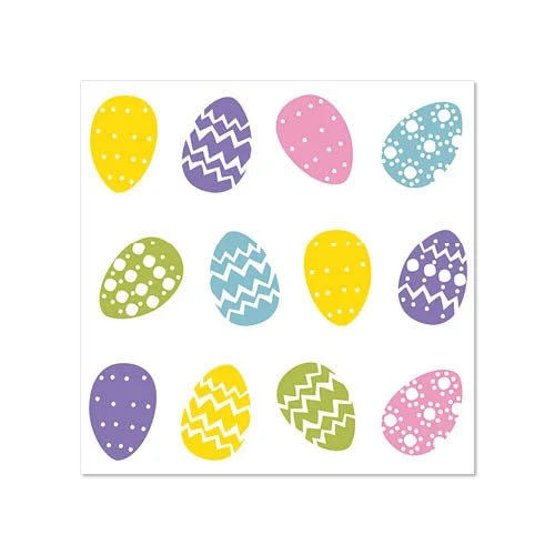 PAPSTAR Tovaglioli 1/4 pieghe, 25x25 cm, "Uova colorate", colorato | Pellicola (50 pezzi)