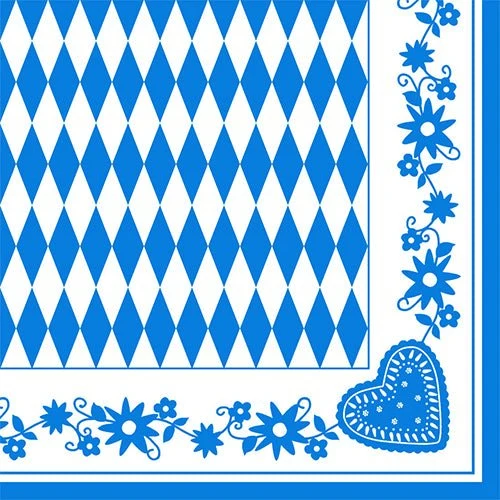 PAPSTAR Tovaglioli 1/4-piegato, 40x40 cm, Bavarese Blu, 3 strati | Pellicola (50 pezzi)