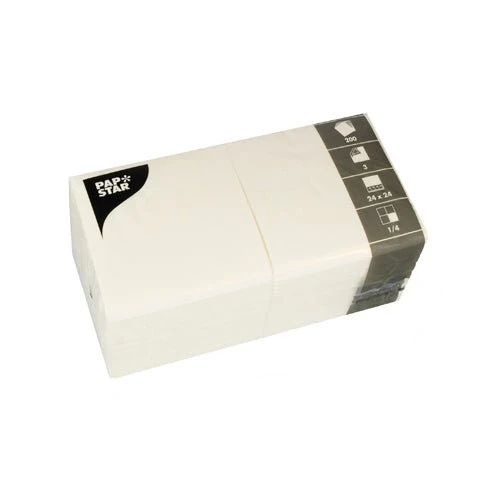 PAPSTAR 200 tovaglioli, 3 strati 1/4 volte 24 cm x 24 cm