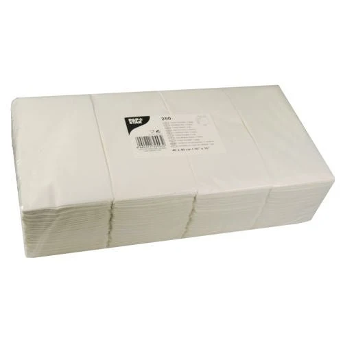PAPSTAR Tovaglioli 1/8 piega, 40x40 cm, bianco, 2 strati | Pellicola (250 pezzi)
