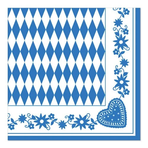 PAPSTAR Tovaglioli 1/4 piega, 40x40 cm blu, "Blu Bavarese" | Pellicola (50 pezzi)