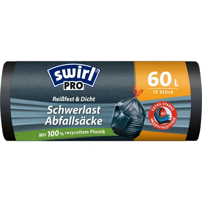 Swirl Sacchi di carico pesante Professional con band treno 60 L lacrabocchi e stretti | Ruolo (12 borse)