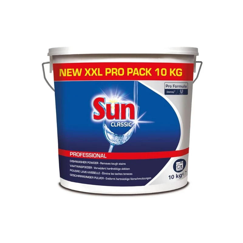 Sun Classic Professional Dishasher Polver in polvere, detergente in polvere granulato per tutto il raggio d'acqua | Pacchetto (10 kg)