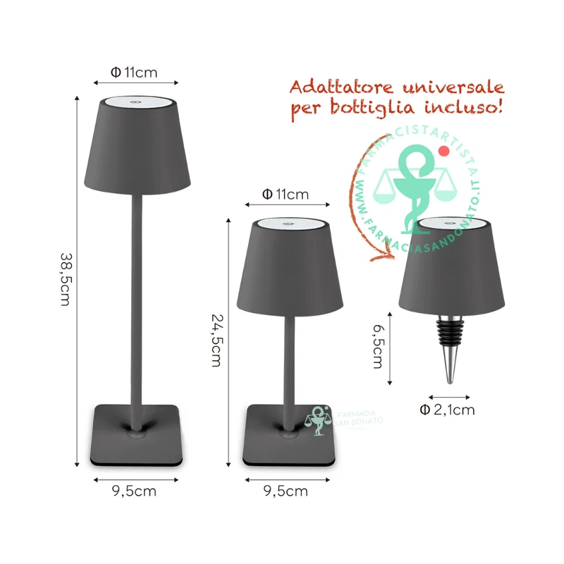 T-tex The Steel Lamp 3 In 1 Grigio