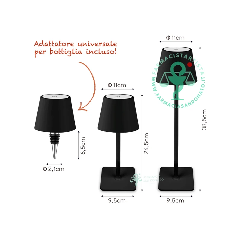T-tex The Steel Lamp 3 In 1 Nero