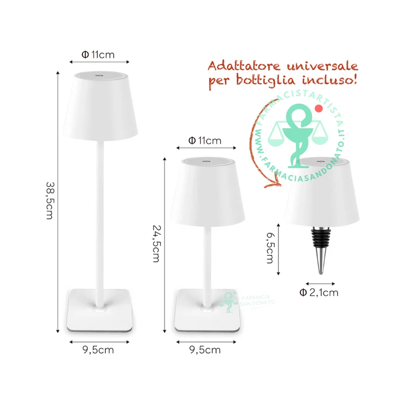 T-tex The Steel Lamp 3 In 1 Bianco