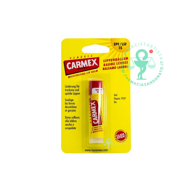 Carmex - Balsamo Labbra Idratante 15 SPF in Stick Confezione 1 Pezzo