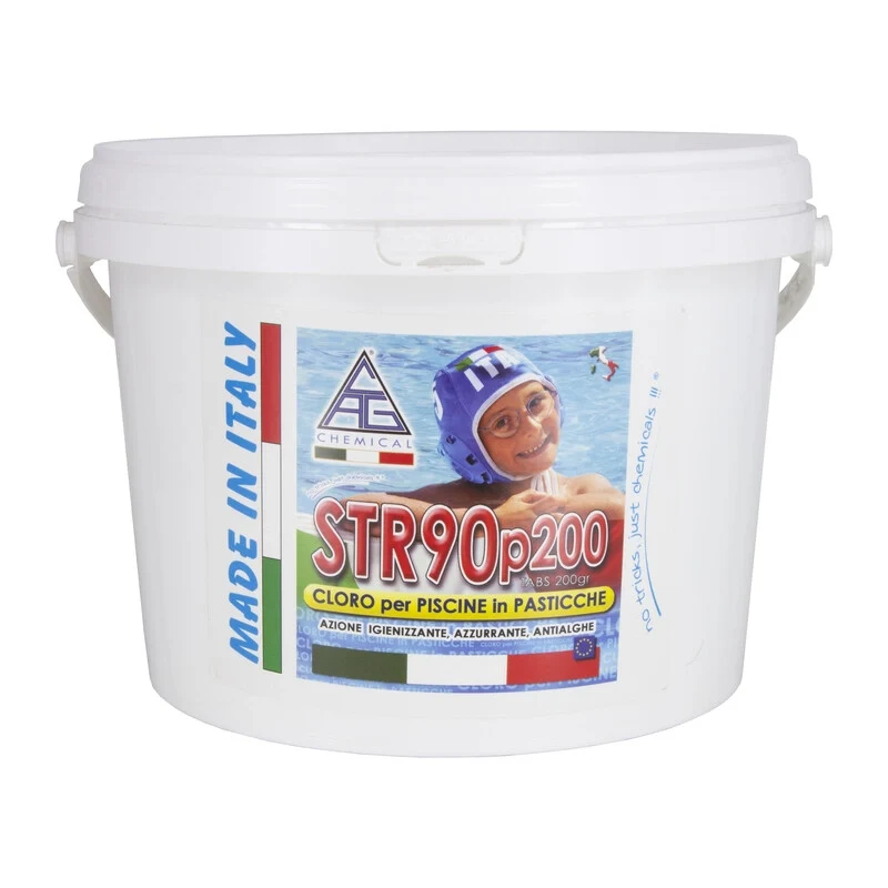 Cloro per Piscina Pastiglie 200 g STR90P200 5 kg Cag Chemical