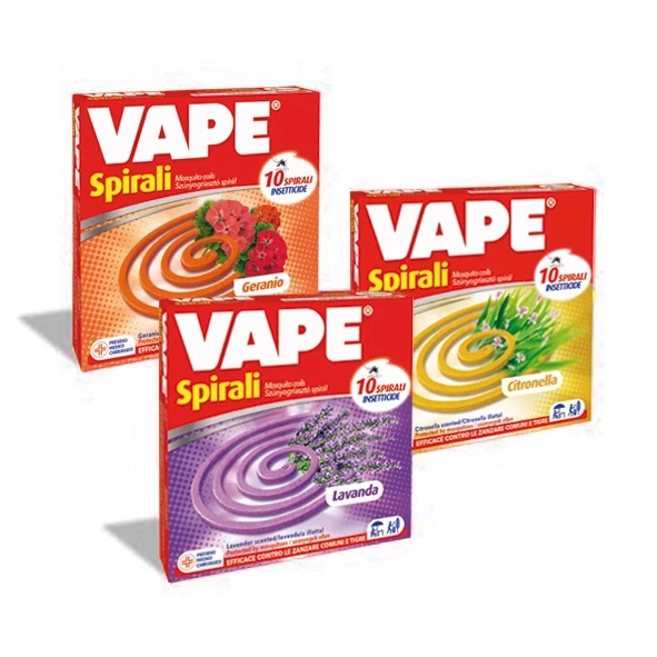 Antizanzare Vape Spirali Profumate 24 Confezione 10 Pezzi