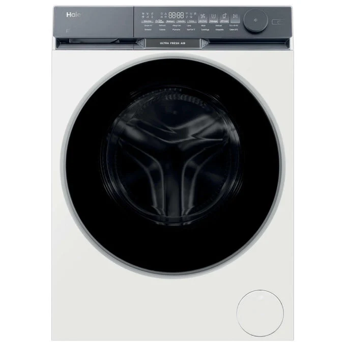 Haier HW90-B14387TU X Serie 9 Lavatrice Frontale 9 Kg 1400 rpm Classe A Inverter Direct Motion Vapore Wi-Fi (85x59.5x50.2 cm) colore Bianco