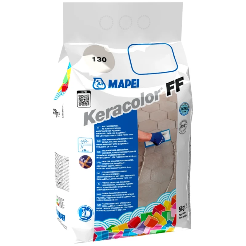 Stucco fughe grana fina ceramiche piastrelle mosaici keracolor ff sacco 5 kg *** colore- beige - 132, confezione 1
