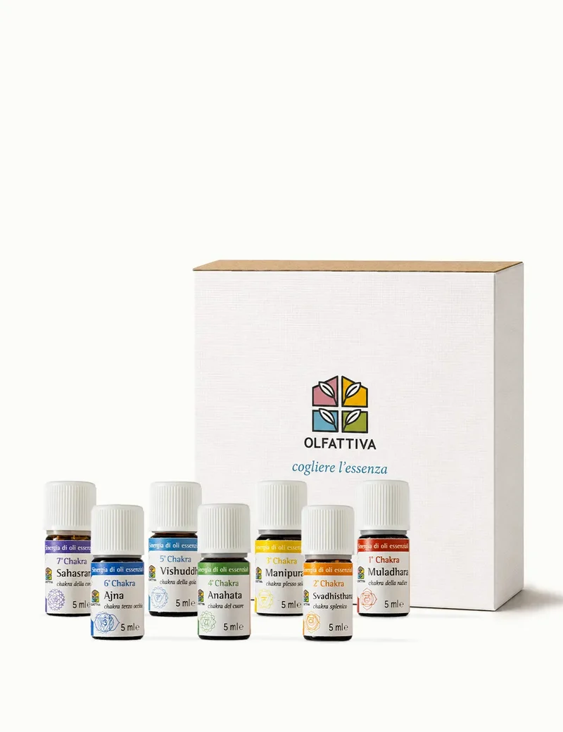 Kit di Oli Essenziali per i 7 Chakra