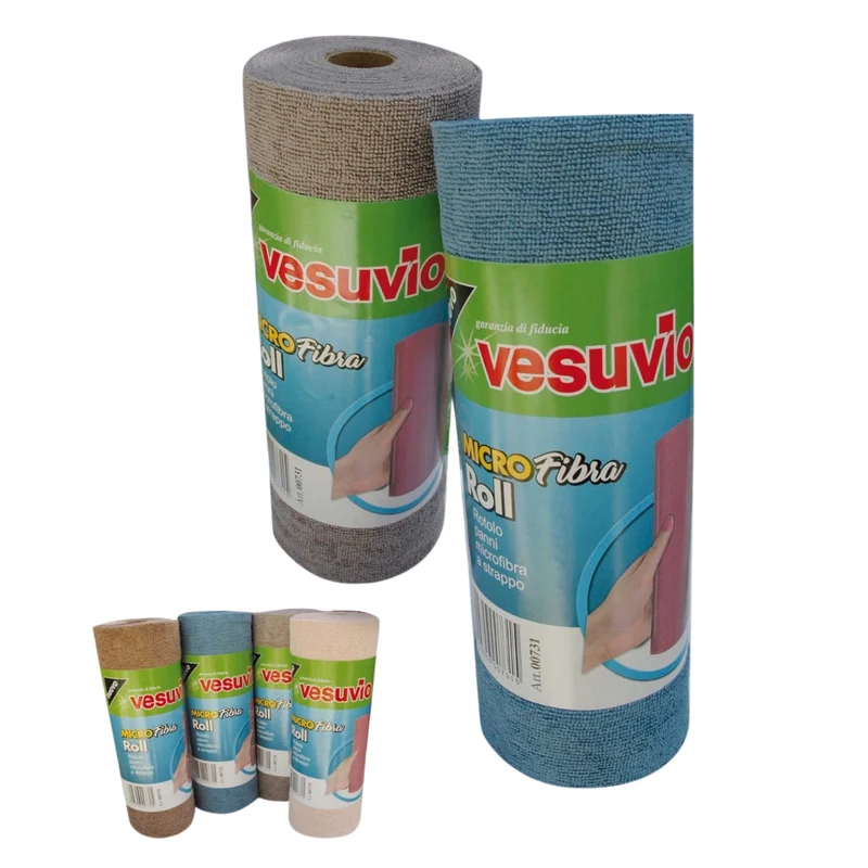 Microfibra Roll - Vesuvio - 30pz - 30x30cm -Colori Assortiti