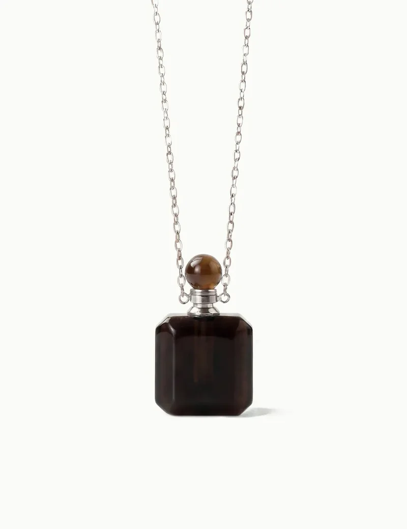 Collana per Aromaterapia in Quarzo Fumè