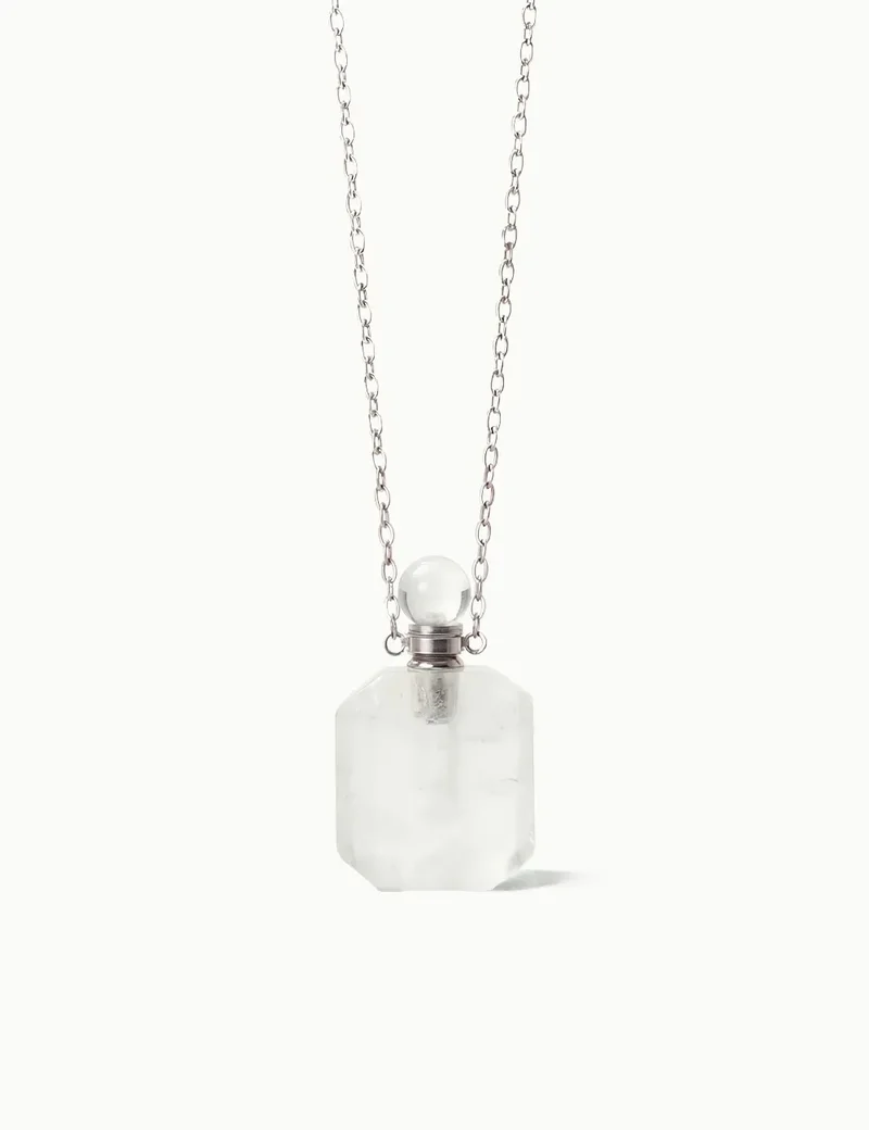 Collana per Aromaterapia in Quarzo Bianco