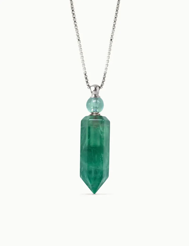 Collana per Aromaterapia in Fluorite lunga