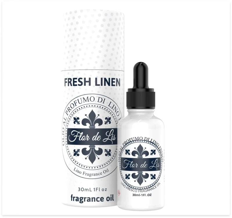 Esclusivo Profumo per Asciugatrice,Olio alla Fragranza di Lino Fresco Flor De Lis