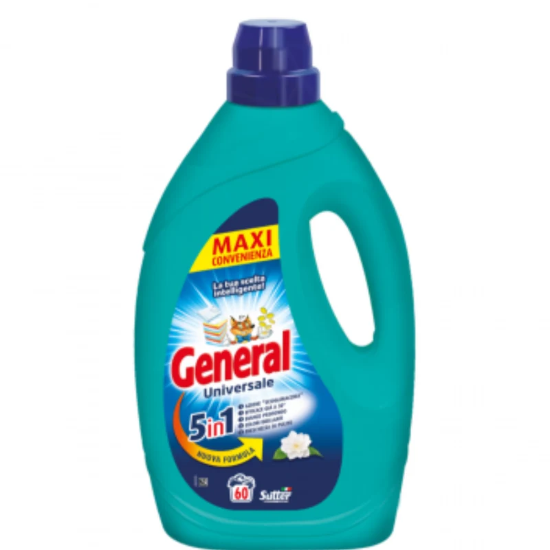 Detersivo Liquido Lavatrice - General - 5in1 - 60lav - Varie Fragranze