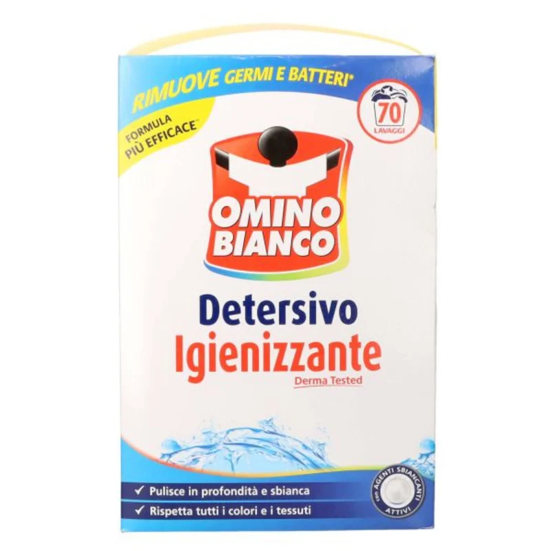 Detersivo Igienizzante Polvere - Omino Bianco - 70lav - 3,850kg