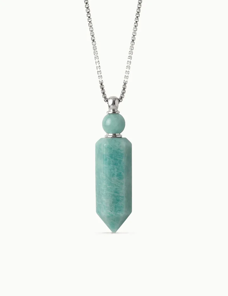 Collana per Aromaterapia in Amazzonite lunga