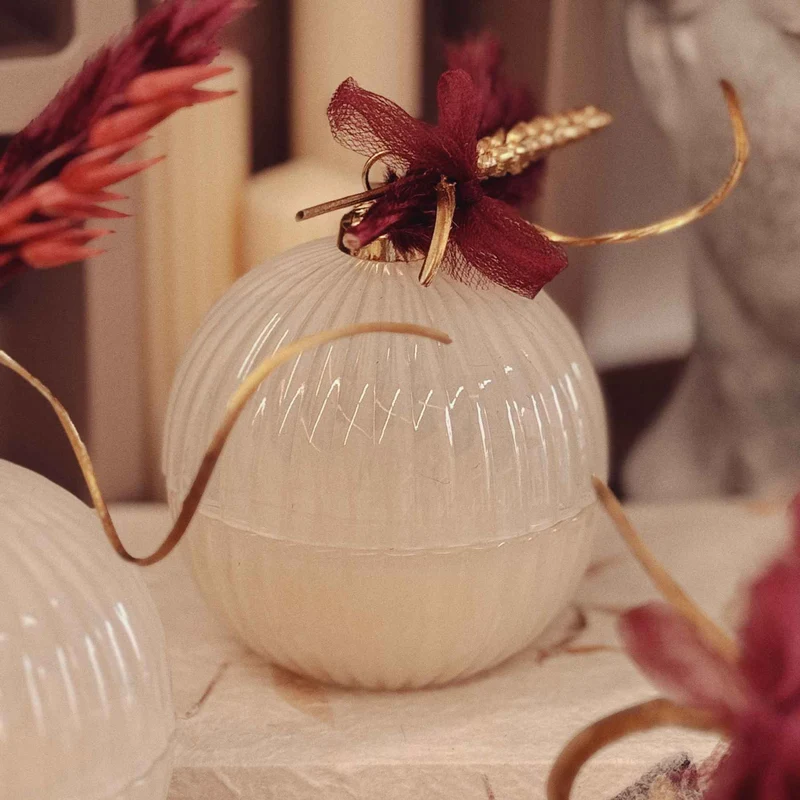 Xmas Bauble White - Candela Profumata