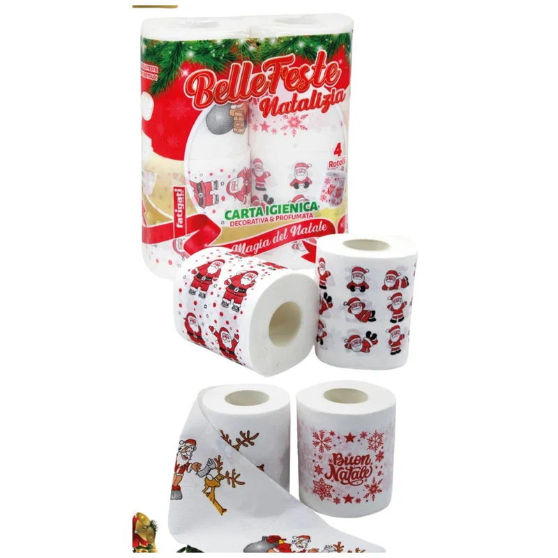 Carta Igienica Natalizia Profumata 2 veli - 4 rotoli - Fatigati