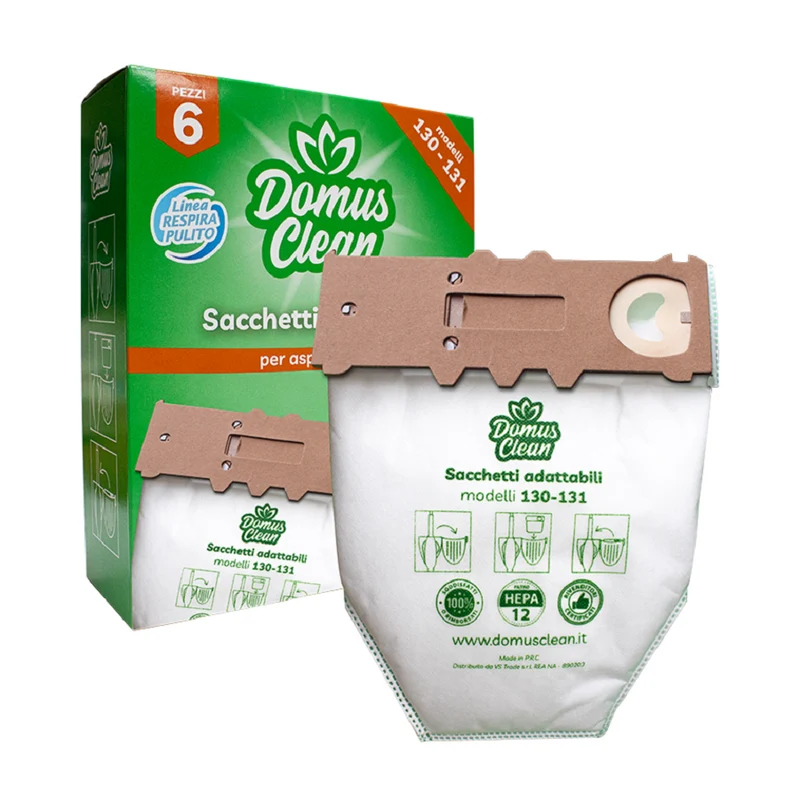 Domus Clean sacchetti per folletto vk 130-131 in microfibra certificati HEPA 12 - adattabili