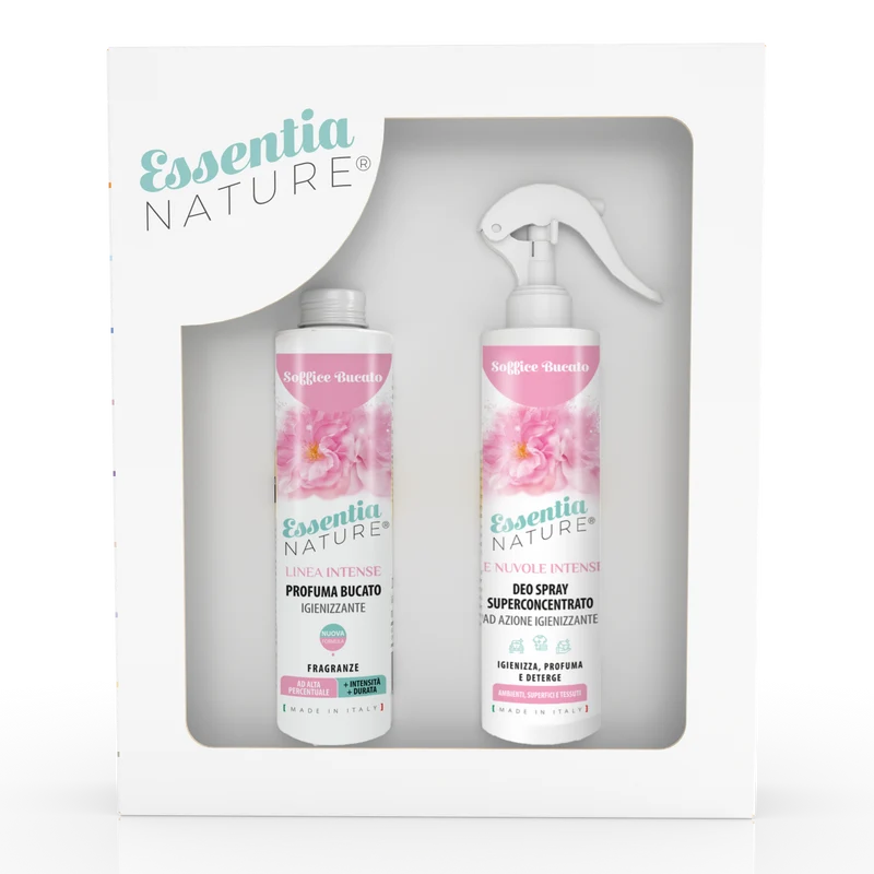 Gift Box Nuvole Spray Igienizzante profumato + Profumo Bucato 250 ml - Soffice Bucato