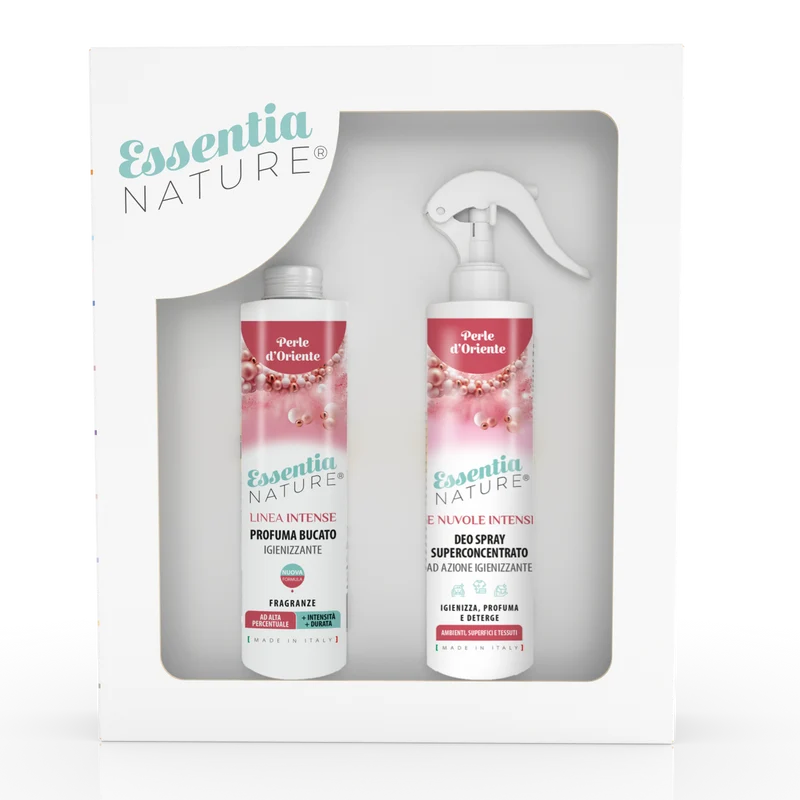 Gift Box Nuvole Spray Igienizzante profumato + Profumo Bucato 250 ml - Perle d'Oriente
