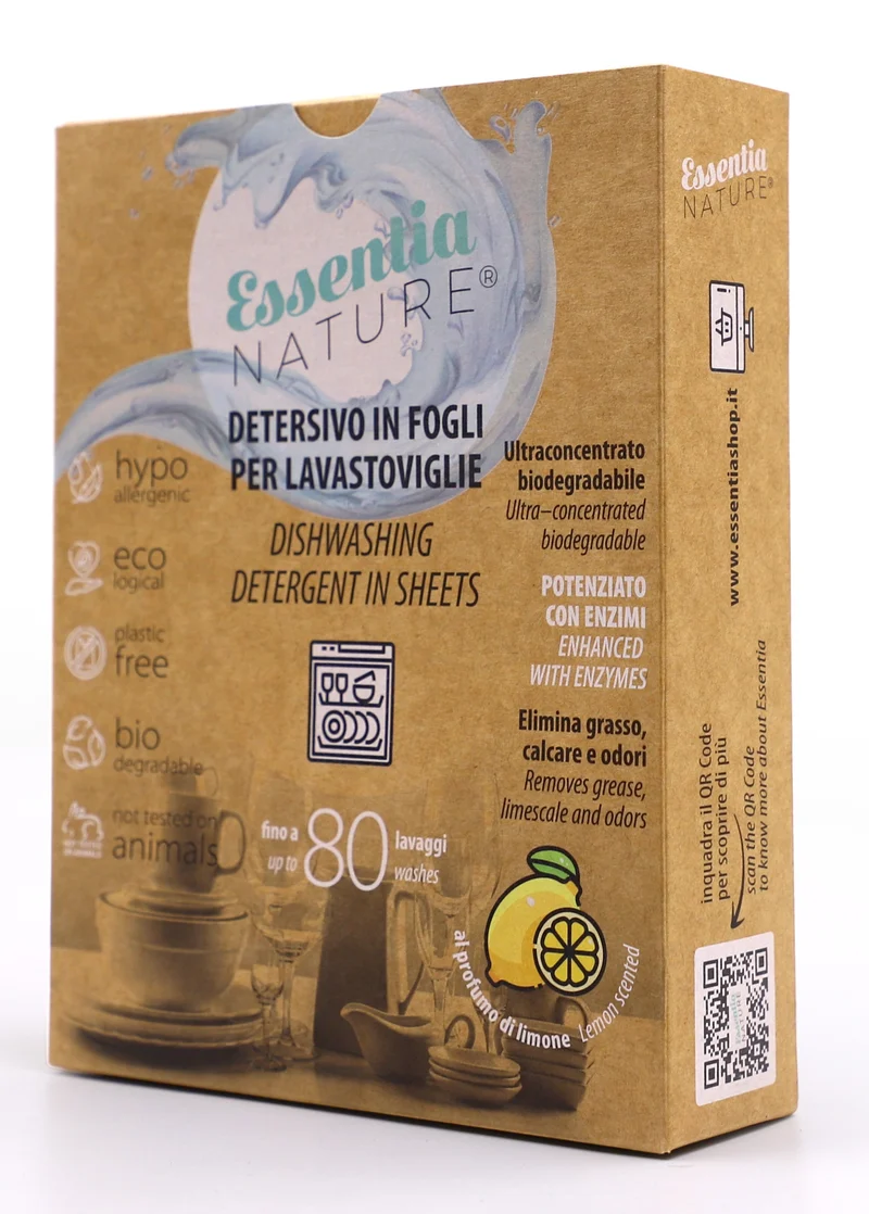 Detersivo LAVASTOVIGLIE Ecologico in Fogli 80 Lavaggi