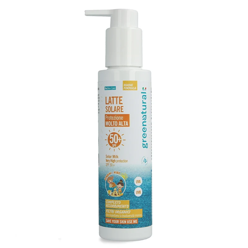 Latte solare viso e corpo spf 50+ bambini GREENATURAL