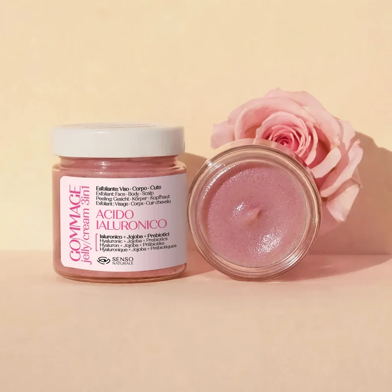 Gommage jelly cream acido ialuronico viso e corpo SENSO NATURALE