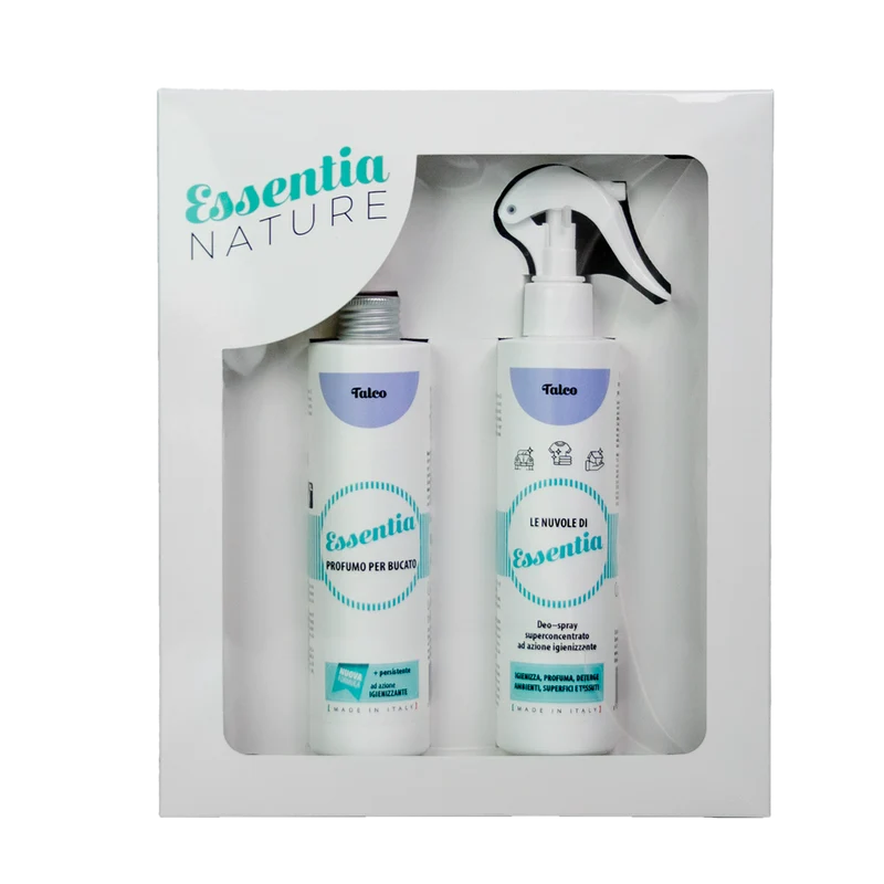 Gift Box Nuvole Spray Igienizzante profumato + Profumo Bucato 250 ml - Talco