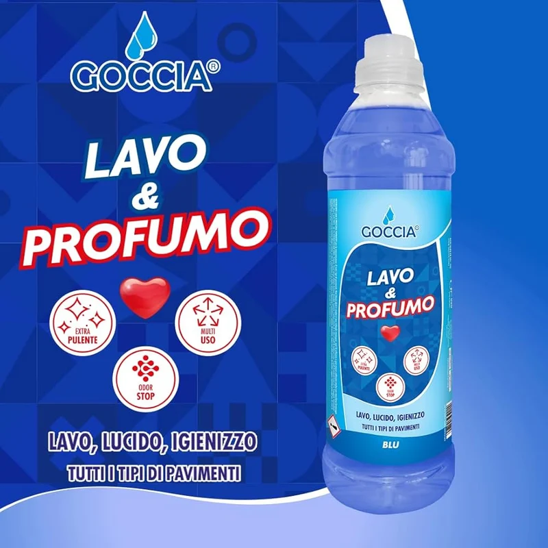Detergente Pavimenti - Goccia - Lavo & Profumo - 900ml - Varie Fragranze