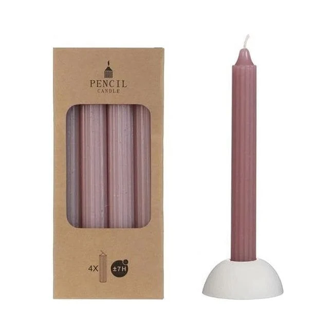 Set 4 Candele Stelo Matita