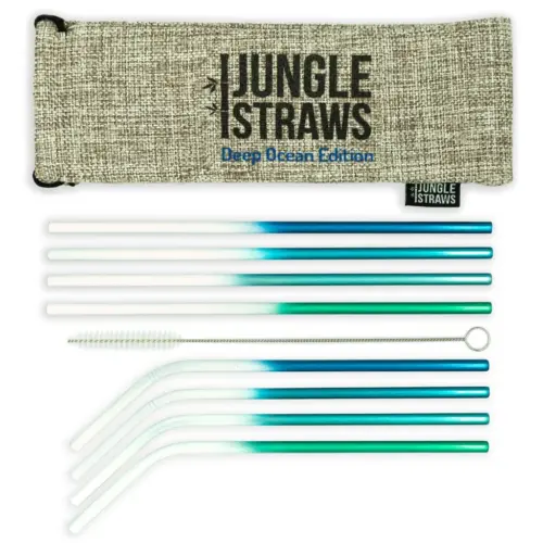 set 8 cannucce acciaio riutilizzabili JUNGLE CULTURE