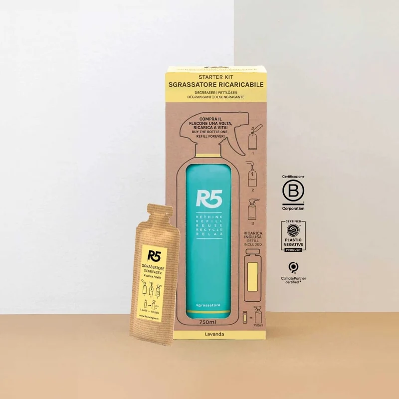 Kit sgrassatore flacone + refill R5 LIVING
