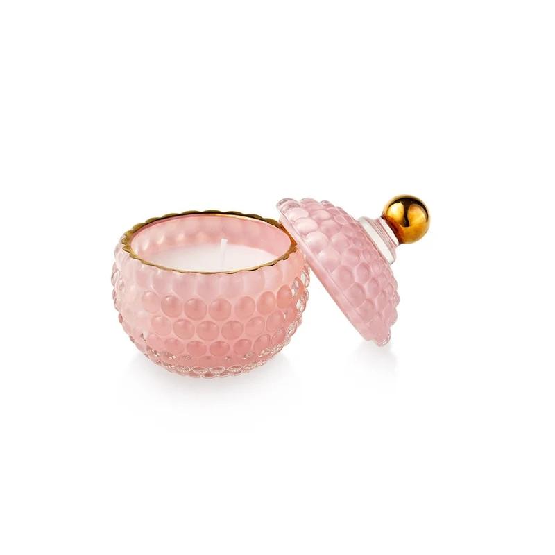 EMÒ ITALIA Medina Candela Profumata in Scatola Bombata in Vetro Cipria 11x8,5cm