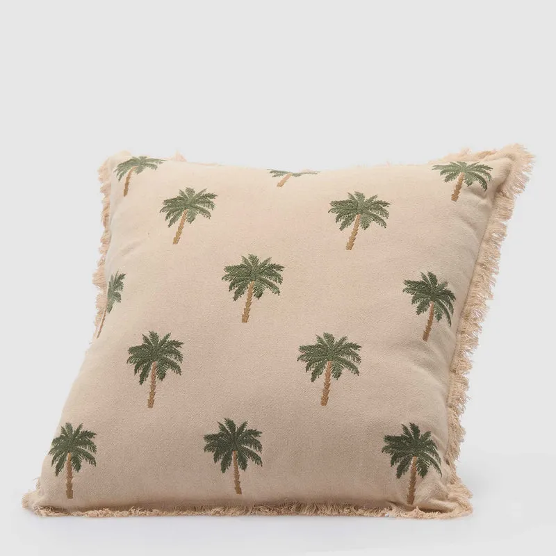 EDG Enzo De Gasperi Cuscino Quadrato con Palme 43x43cm