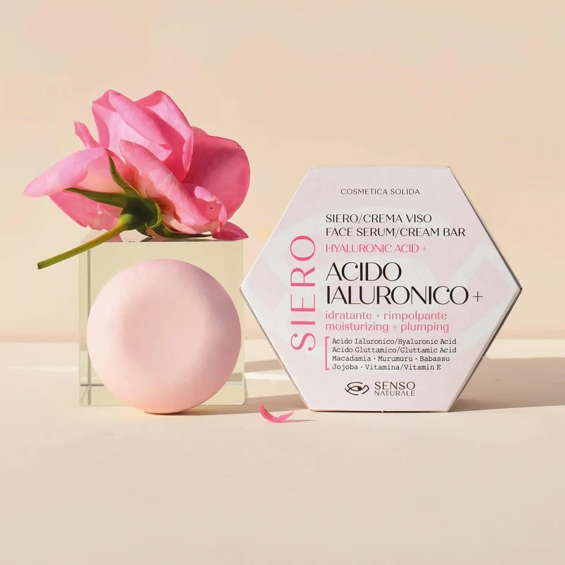 Crema viso solida idratante acido ialuronico SENSO NATURALE